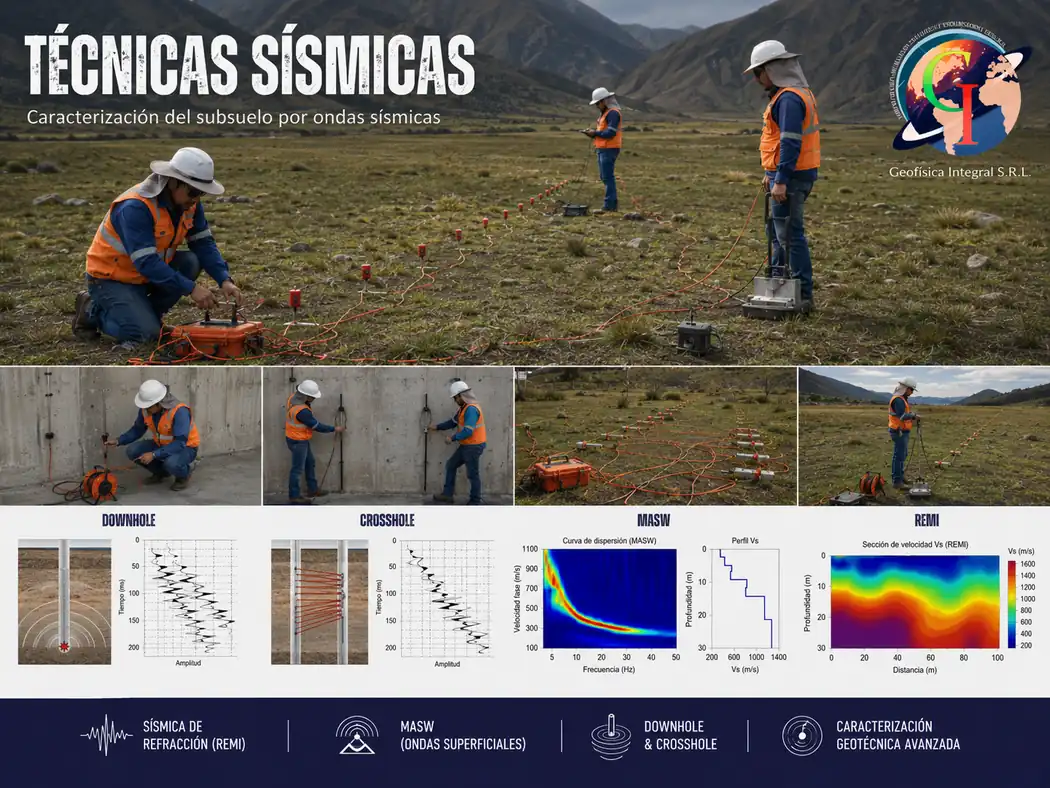 Procesamiento de datos de sísmica superficial en estudios geofísicos